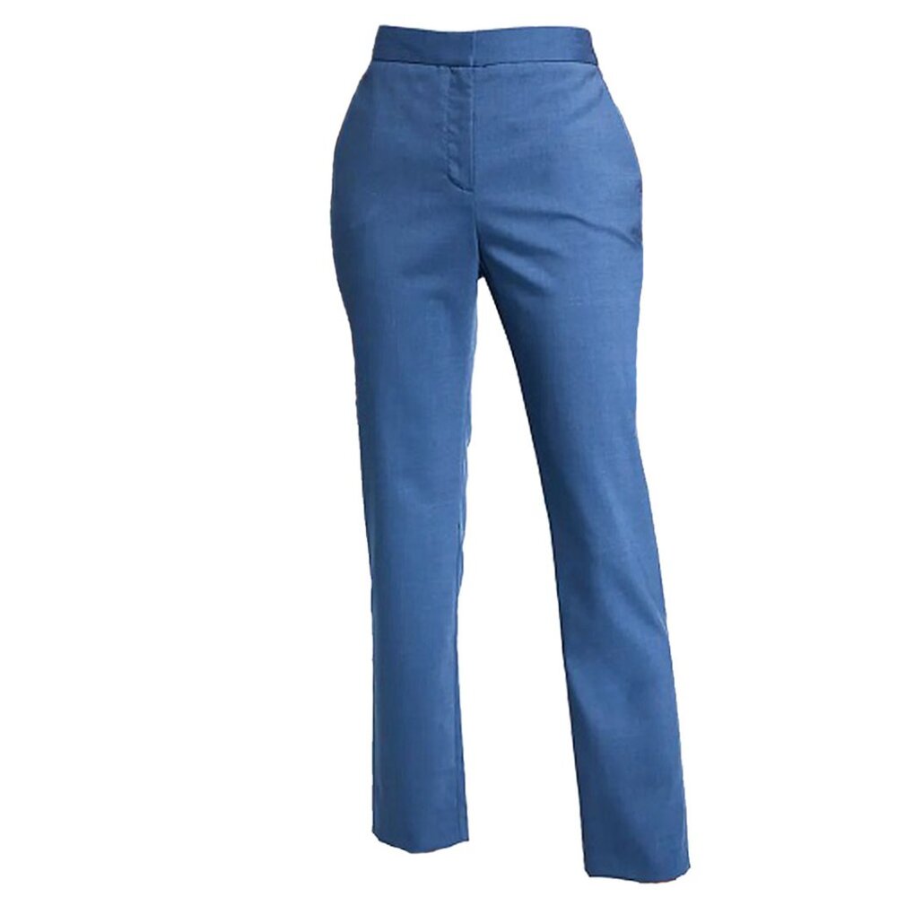 NWT Rag & Bone Layla Blue Mélange Stretch Wool Blend Slim Fit Ankle Pant Sz 14
